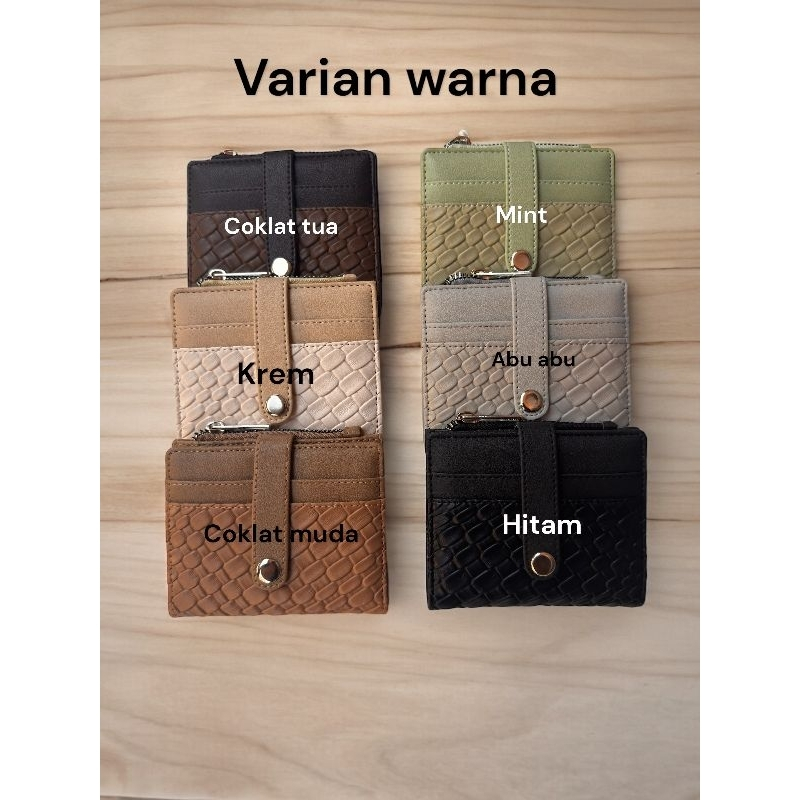 Dompet Lipat Wanita Mini motif Anyam Felian Fashion Terbaru