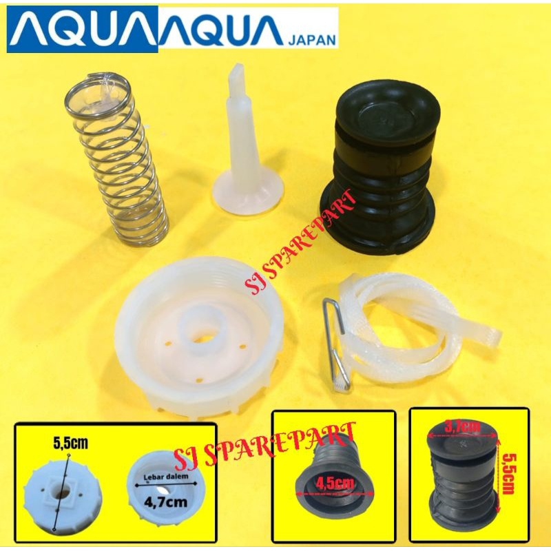 KARET SEAL + TUTUP PEMBUANGAN MESIN CUCI AQUA 2 TABUNG 1 SET
