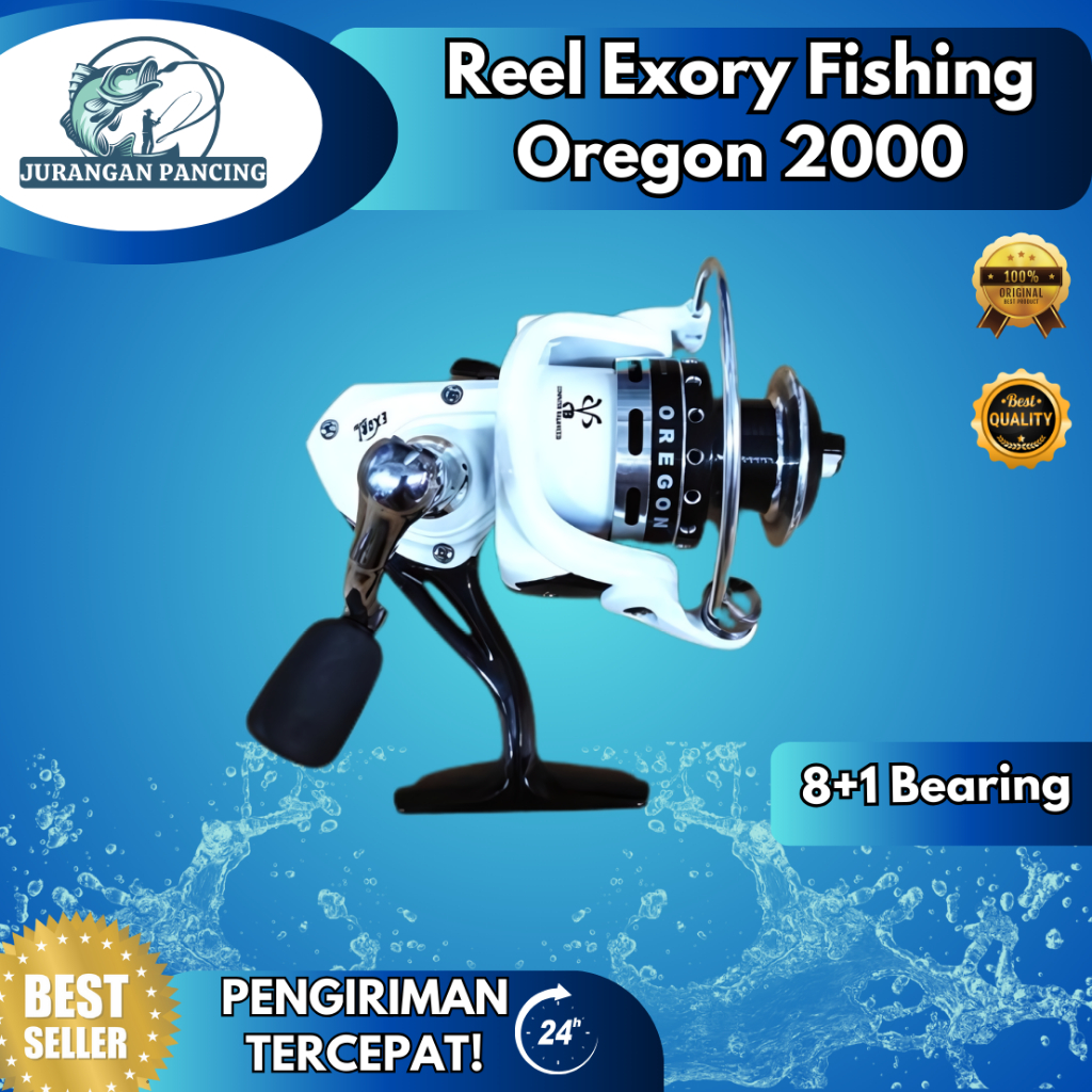 REEL 8+1 BEARING EXORI FISHING OREGON 2000 / REEL PANCING EXORI OREGON 2000