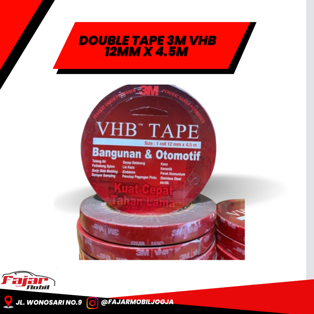 

DOUBLE TAPE 3M VHB ORIGINAL 12 MM x 4.5 M