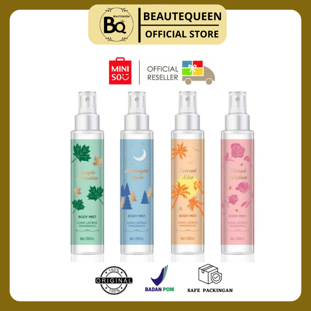 MINISO Body Mist 100ml / Midnight Rain / Jungle Paradise / Floral Garden / Sunset Kiss