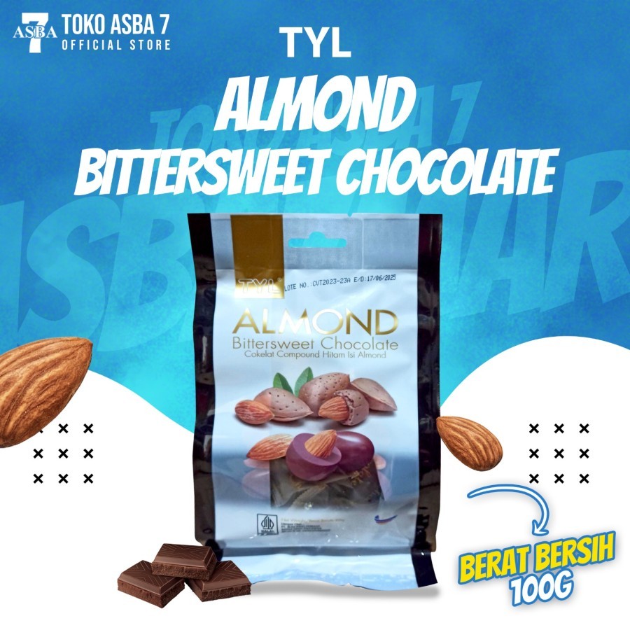 

TYL ALMOND BITTERSWEET CHOCOLATE 100G