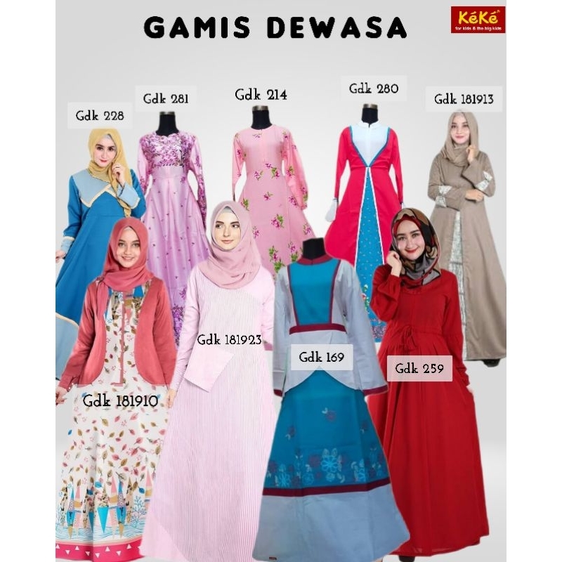 Keke Promo Gamis Dewasa Gdk 214 Salem/Gdk 228 Toska/Gdk 270 Merah/Gdk 281 Pink/Gdk 169 Toska/Gdk 259