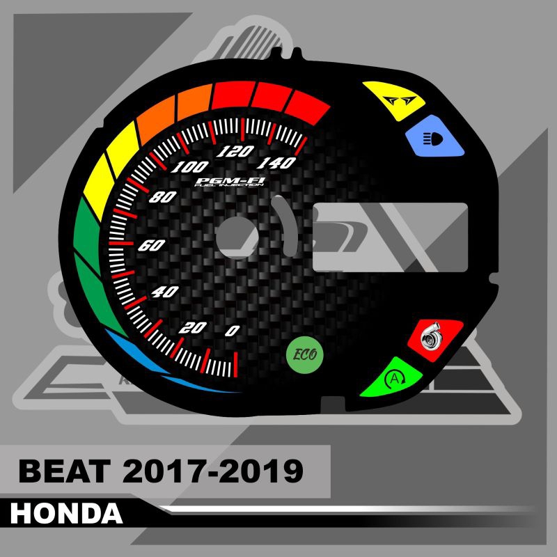papan speedometer custom Honda beat 2017-2019 panel speedometer Honda beat