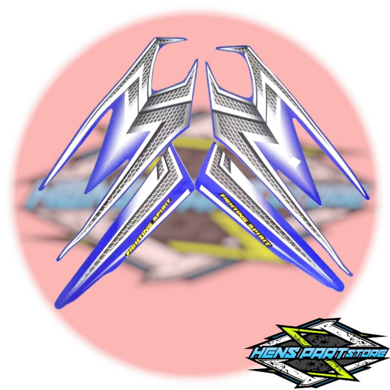 Stiker/Striping Motor Yamaha Rx King RxK Rx King Series Warna Biru Tahun 2004