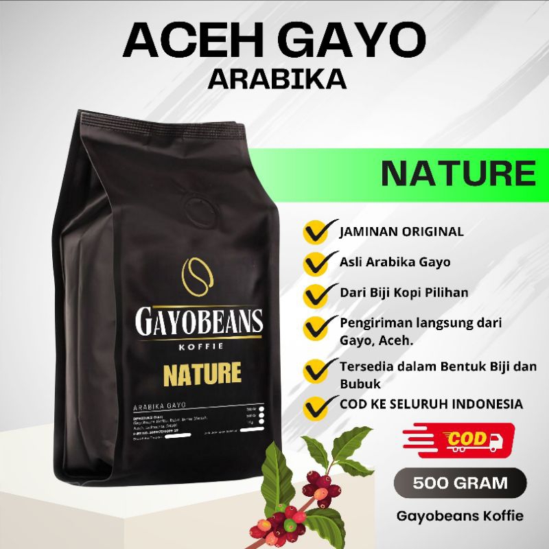

KOPI GAYO NATURAL KLASIK ARABIKA GAYO ACEH GAYOBEANS KOFFIE NATURE 500gr