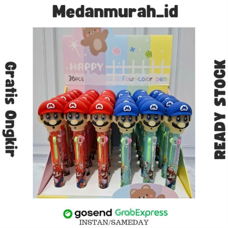 

Pulpen 4 Warna / Ballpoin mekanik motif Mario 4 Warna Dalam 1 Pulpen Multifunction Ballpoint MEDAN