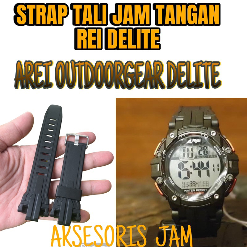 STRAP TALI JAM TANGAN PRIA REI DELITE  AREI OUTDOOR GEAR  DELITE Rei delite pas dan bs lgsg dipakai