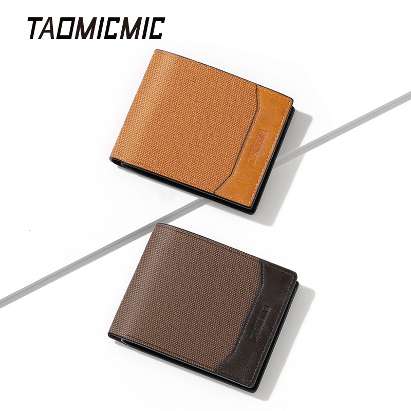 TAOMICMIC S3107 Dompet Cowok Bahan Kulit PU Leather Premium Dompet Lipat Pria