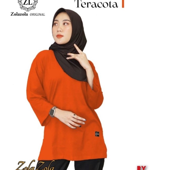 HJ6 Kaos Wanita Oversize Semi Tunik TERBARU ZolaZola Original SIZE MLXLXXLXXXL Bisa Buat Saragaman