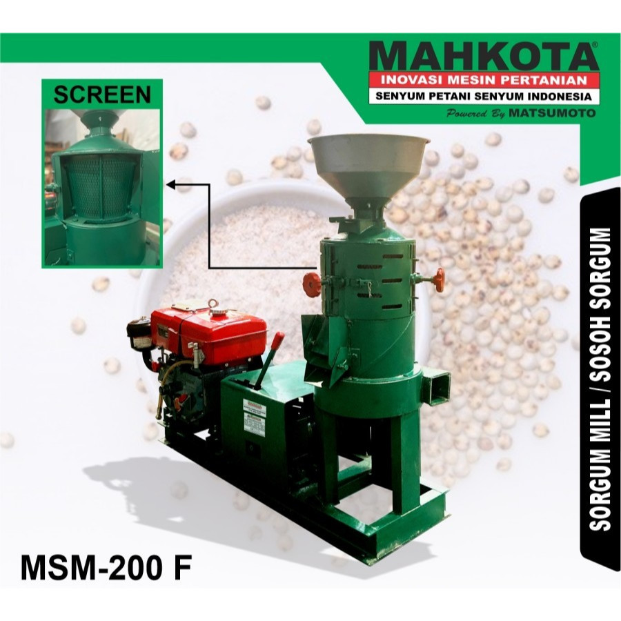 MAHKOTA MESIN SOSOH SORGUM SORGUM MILL MSM - 200 F