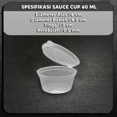THINWALL CUP SAUCE 60 ML / TEMPAT SAUS PLASTIK / WADAH SAUS CONTAINER / KOTAK SAUS