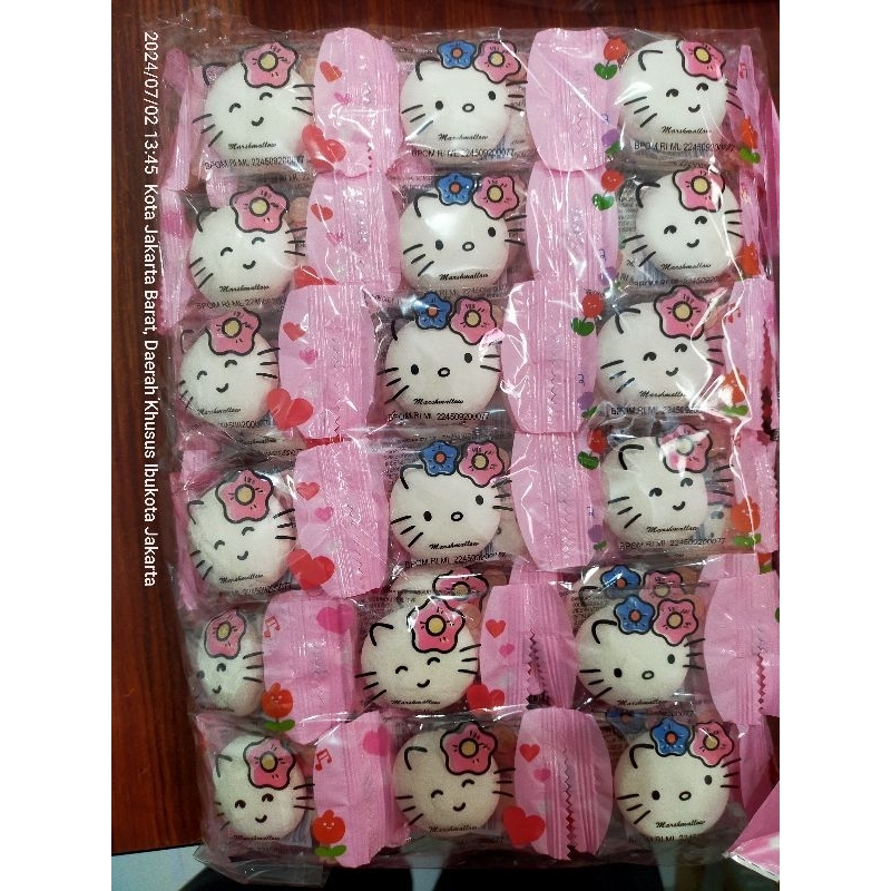 

MARSHMELLOW STRAW APEL LEMON 250 gr( hello Kitty pink)