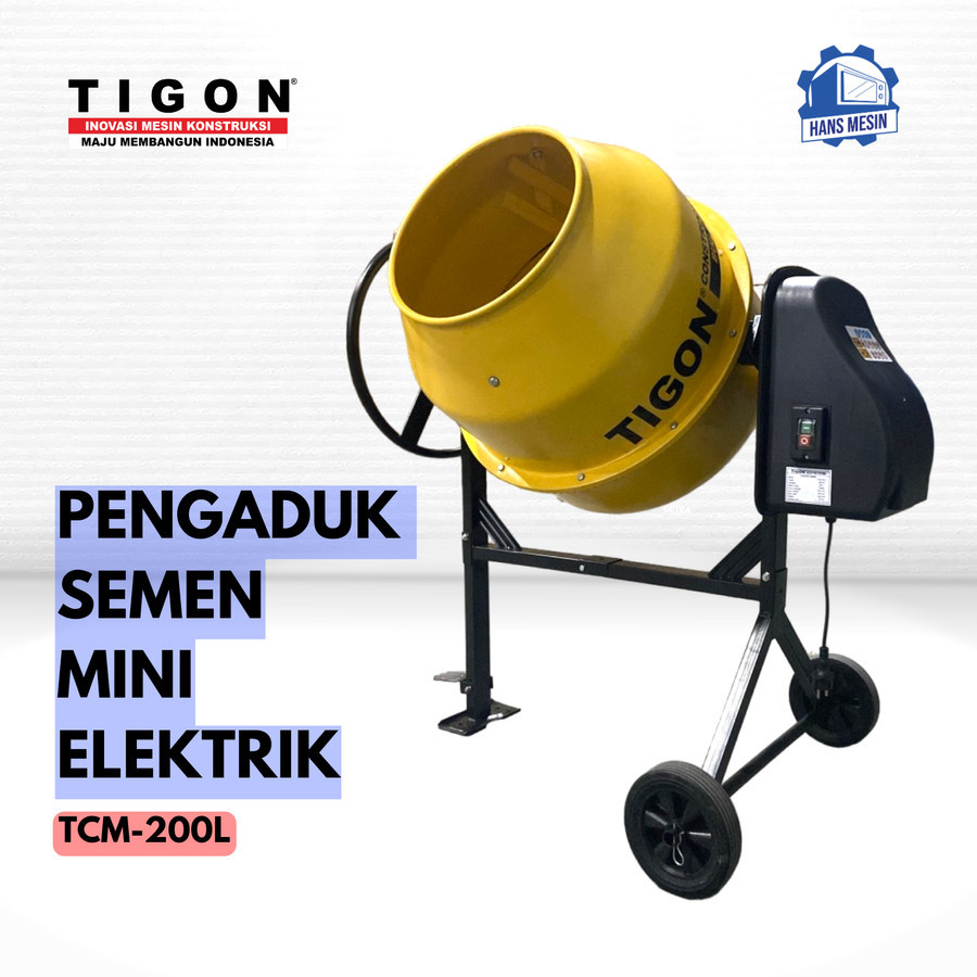 MESIN ADUK SEMEN TIGON TCM-200 L - MOLEN PENGADUK SEMEN 200 LITER