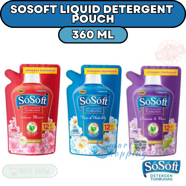 Sosoft Liquid Detergent Pouch Cair 360 ML