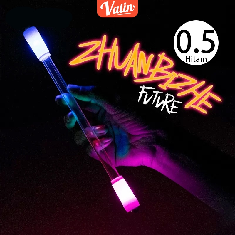 

Spinning pen pulpen pena putar plastik balance anti stress bolpoin rotating Dengan lampu led bercahaya-Vatin_Shop