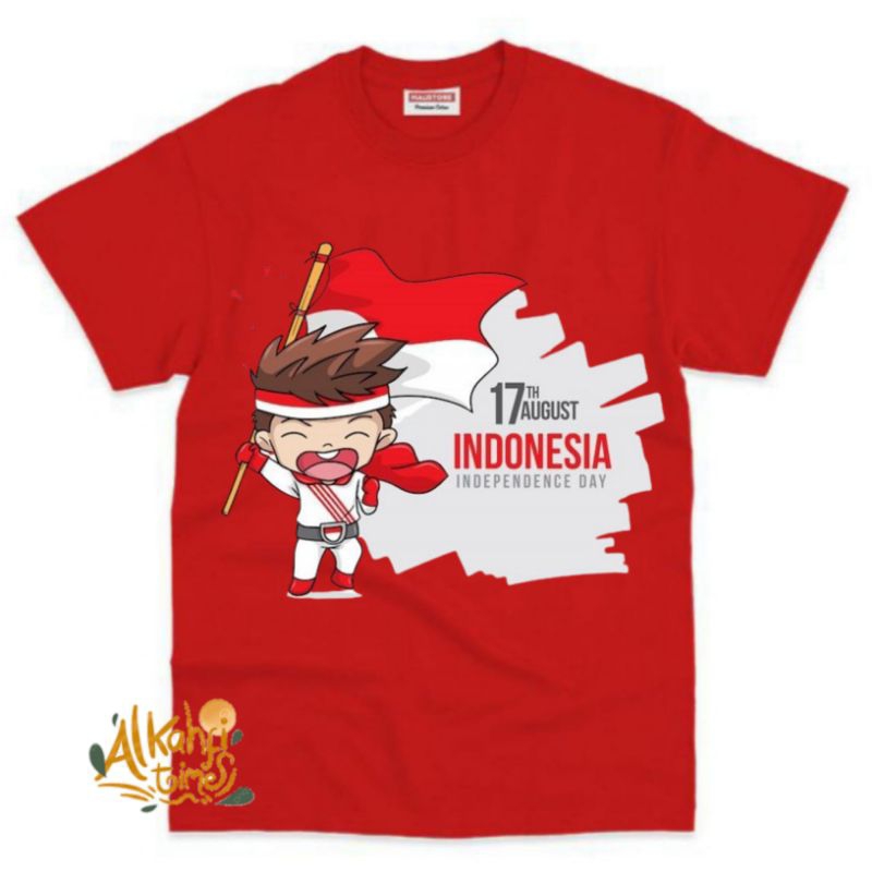 baju kaos anak 17 Agustus free nama