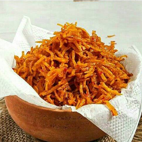 

Kentang mustofa kering pedas manis home made