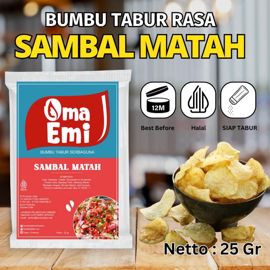 

Bumbu Tabur Rasa {SAMBAL MATAH} / {SAMBAL MATAH} 25gr/ Bumbu Tabur Aneka Rasa / Bumbu Tabur Keripik
