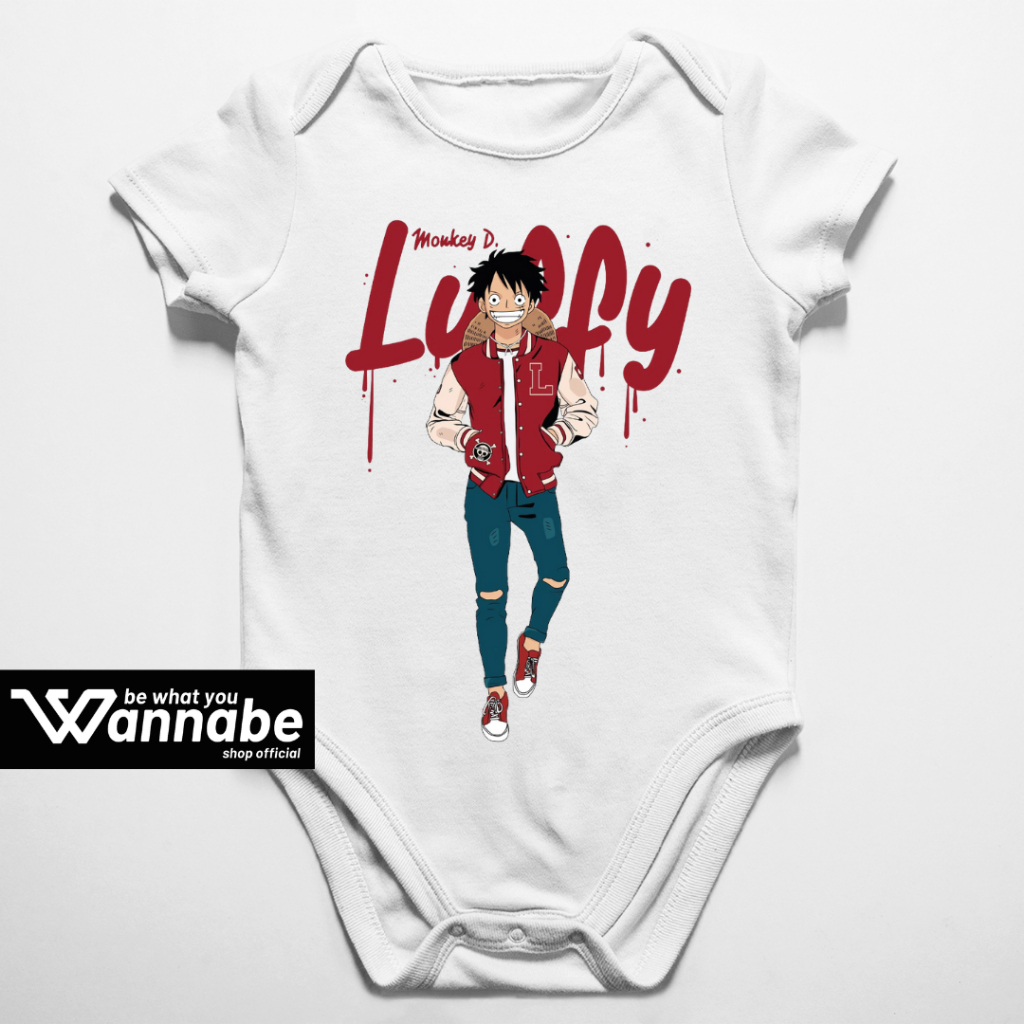 JUMPER BAYI ANIME ONE PIECE LUFFY JUMPER LUCU BAJU BAYI PAKAIAN BAYI