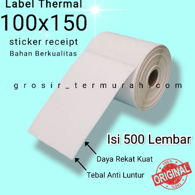 

Kertas Label Thermal 1x15 mm isi 5 Pcs Label thermal barcode Roll A6 KODE T6X5