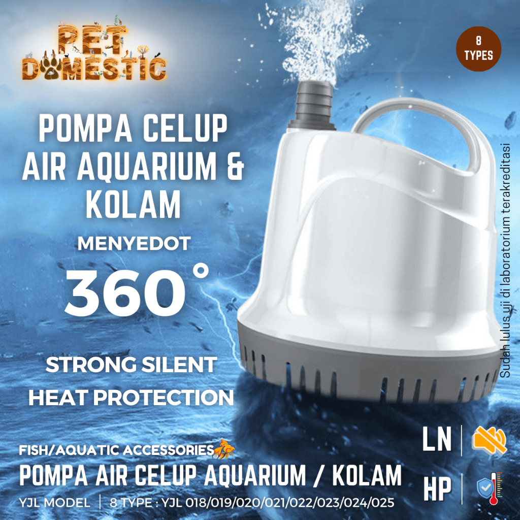 Pompa Air Celup Kolam Aquarium Aquascape Water Submersible Low Watt Pump Kecil Besar Mesin Filter