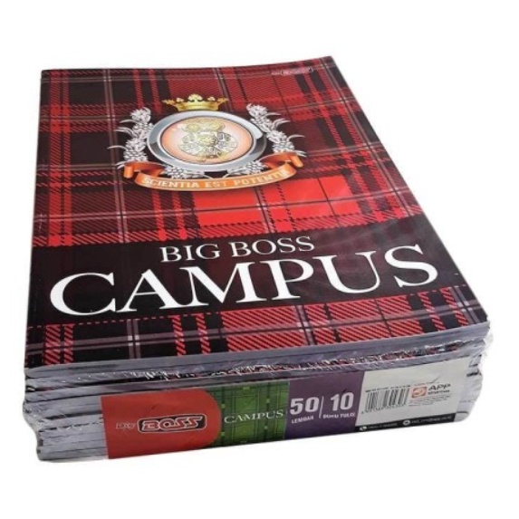 

BUKU TULIS CAMPUS 5 Lembar Isi 1 BUKU CAMPUS BOXY PANJANG BIG BOSS KODE I5D7