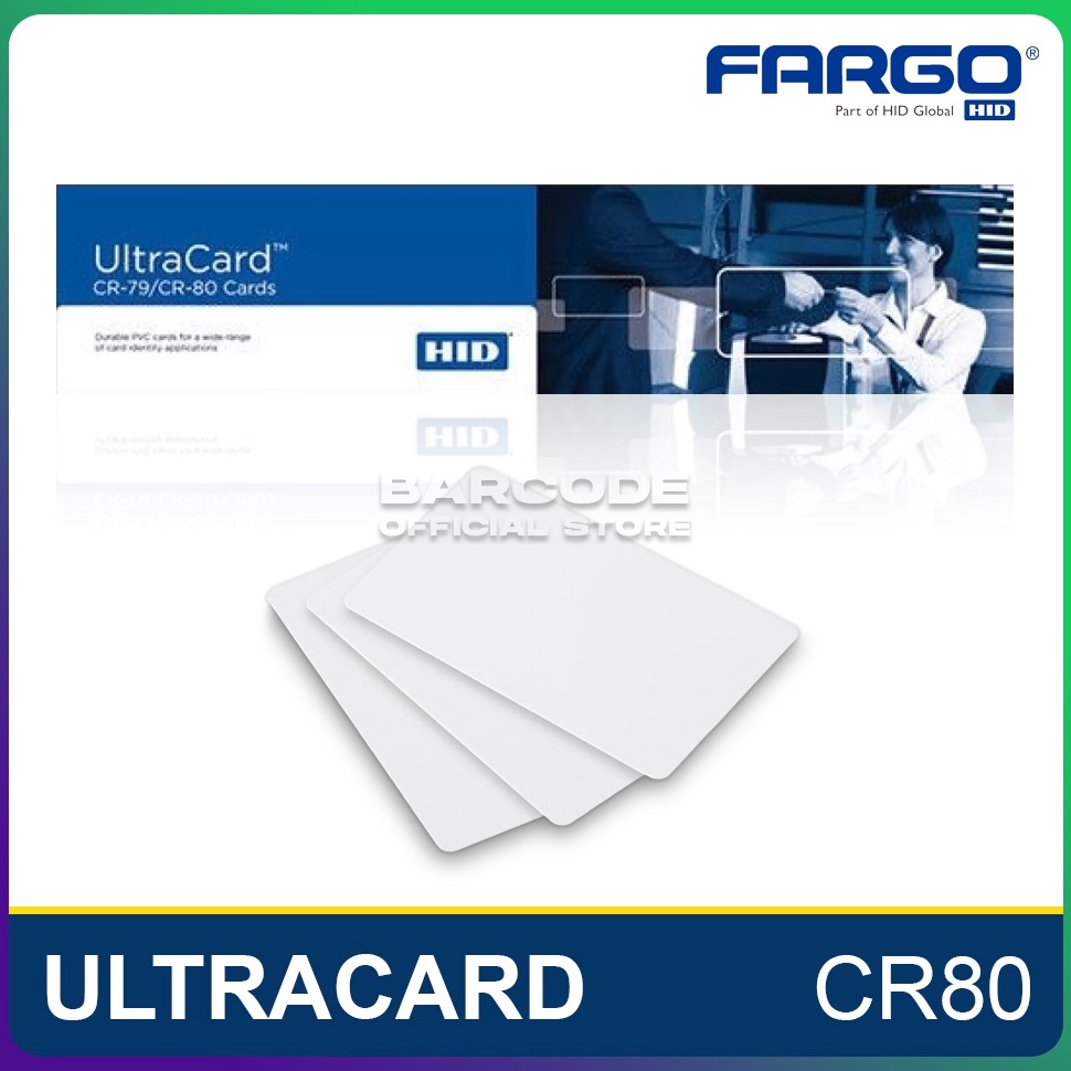 

KARTU PVC BLANK PUTIH POLOS ID CARD ULTRACARD NOCO CR8 FARGO EVOLIS DATACARD HITI KODE G7C4