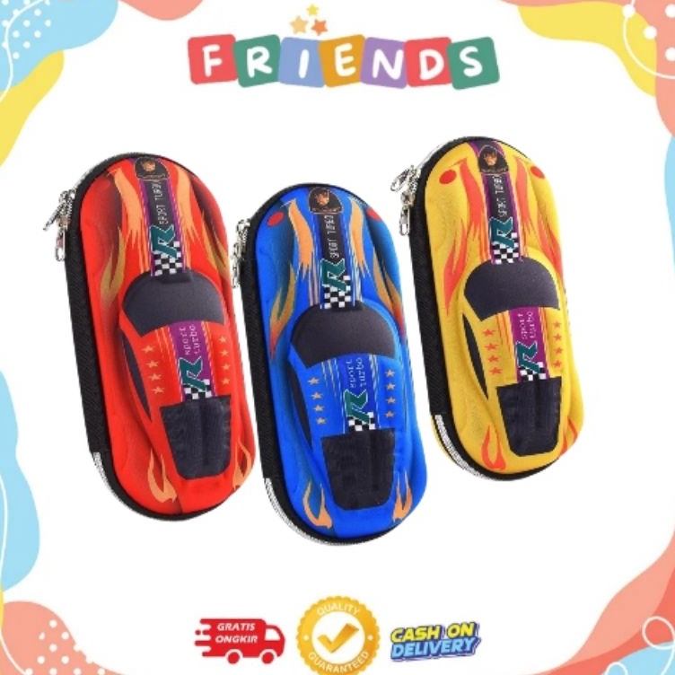 

KODE E9R7 CNC Kids Tempat Pensil Kotak Pensil Pencil Case TK SD Bahan EVA 3D Mobil Car