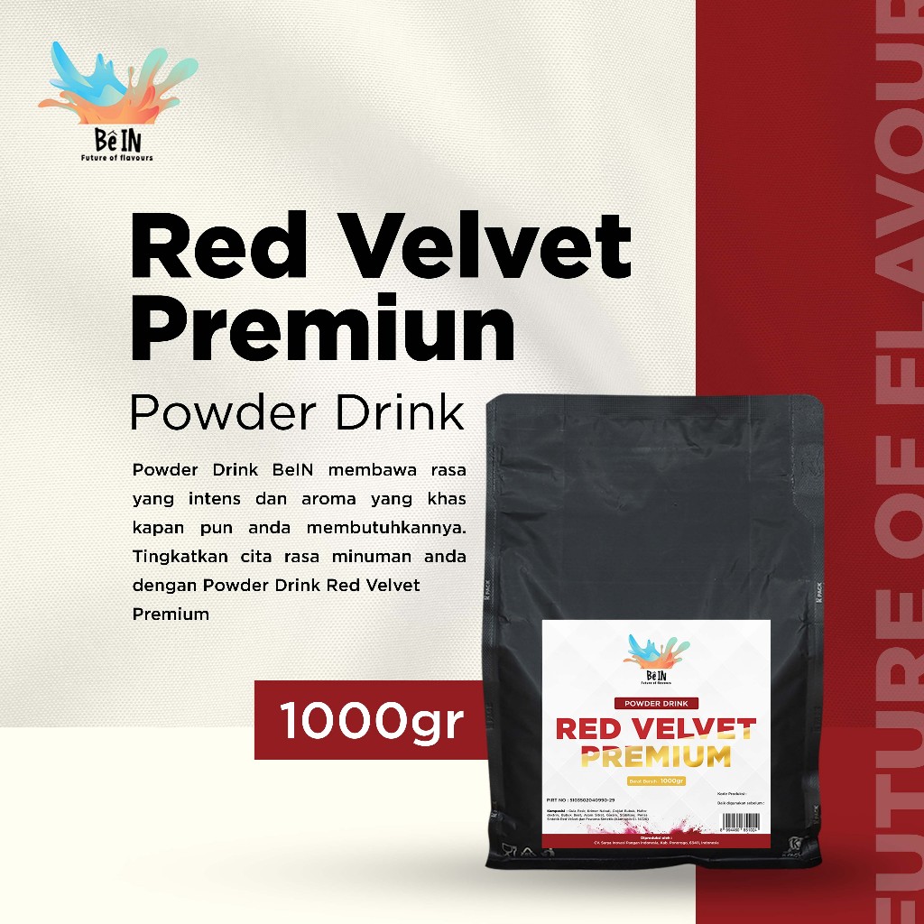 

BeIn Red Velvet Premium Powder - Bubuk Minuman Kue Merah Premium 1000gr