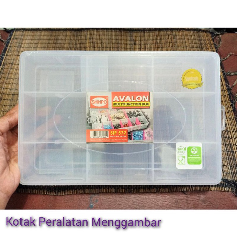 

KODE T1O9 Kotak Peralatan Menggambar Transparan Sekat Bisa Disesuaikan Box Penyimpanan