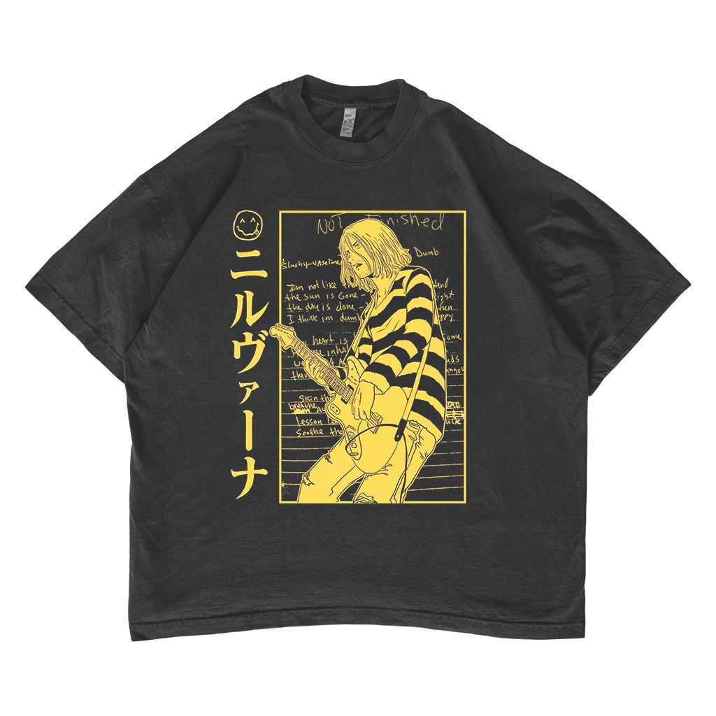 Nirvana Kurt Cobain  Oversized T-shirt Anime