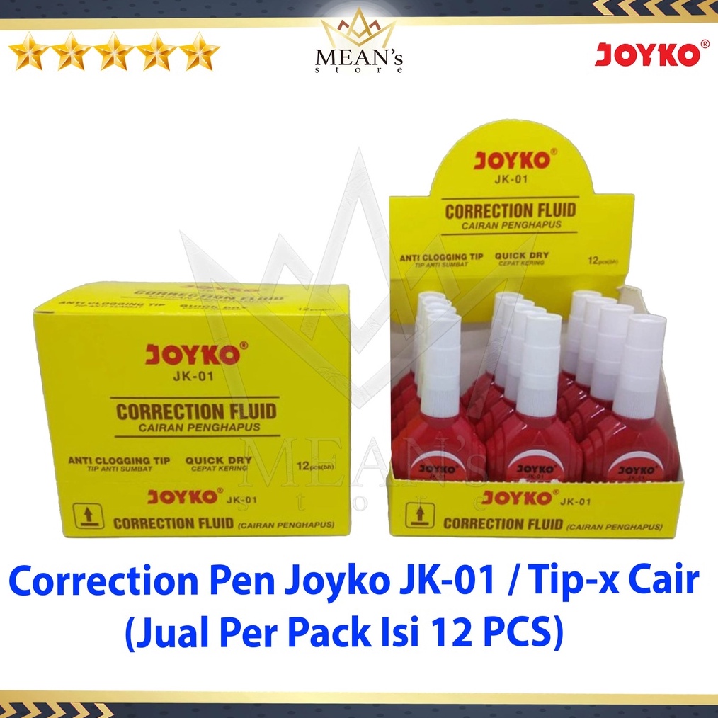 

KODE Q2Z9 Correction Fluid Joyko JK1 Cair TipEx Cair Joyko JK 1 Lusinan