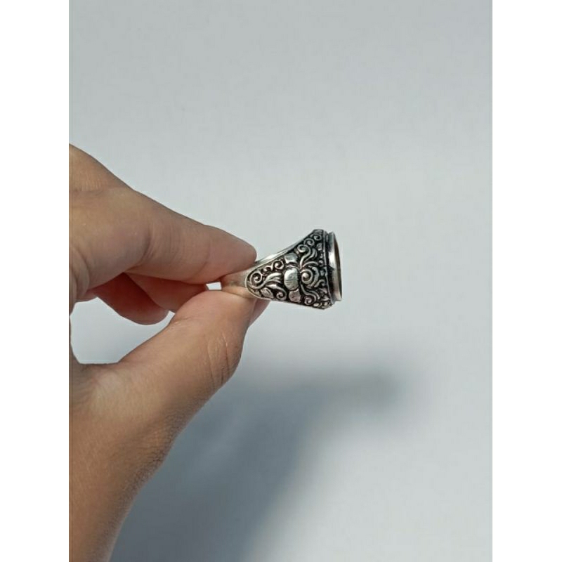 Cincin/emban / ring perak ukir Bali