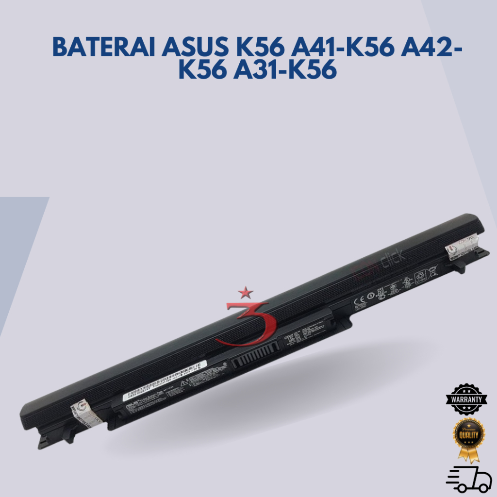 Baterai Asus K56 A41-K56 A42-K56 A31-K56 4 Cell Original