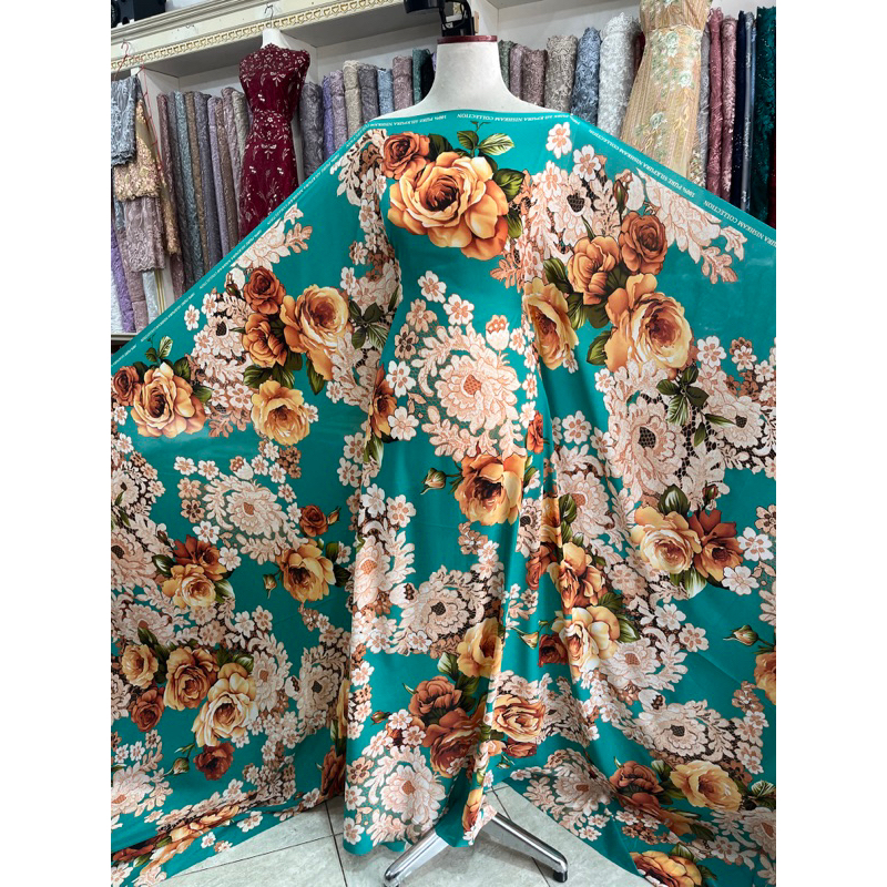 sifon motif / bahan kain sifon motif bunga beragam warna cantik best quality