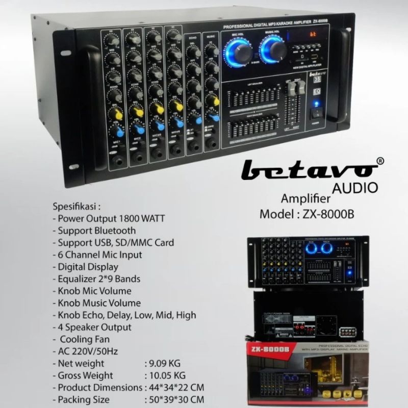 POWER MIXER "BETAVO" ZX-8000B [1800 WATT]