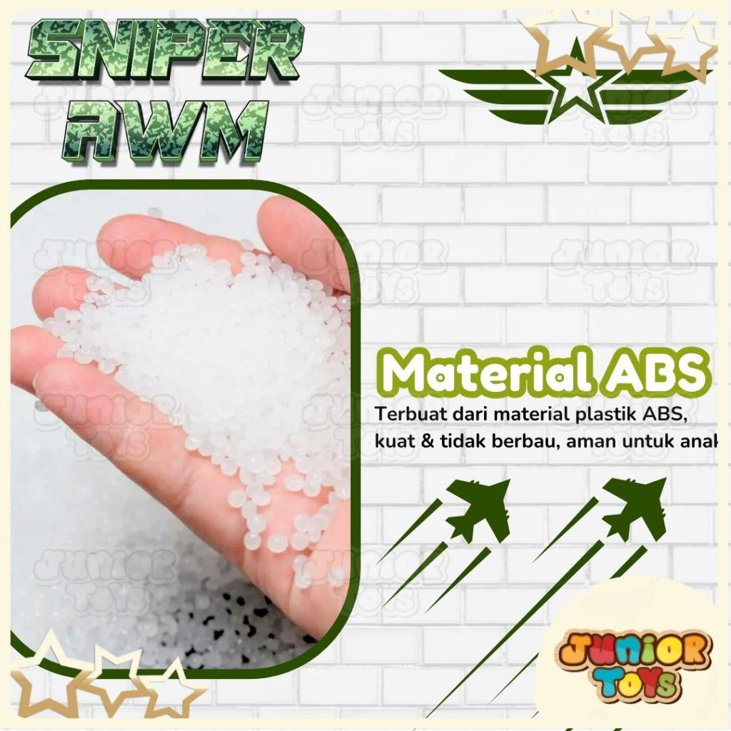DFTV Mainan Anak Laki Tembak Tembakan Sniper AWM Besar Peluru Busa Aman Tidak Berbahaya Soft Bullet
