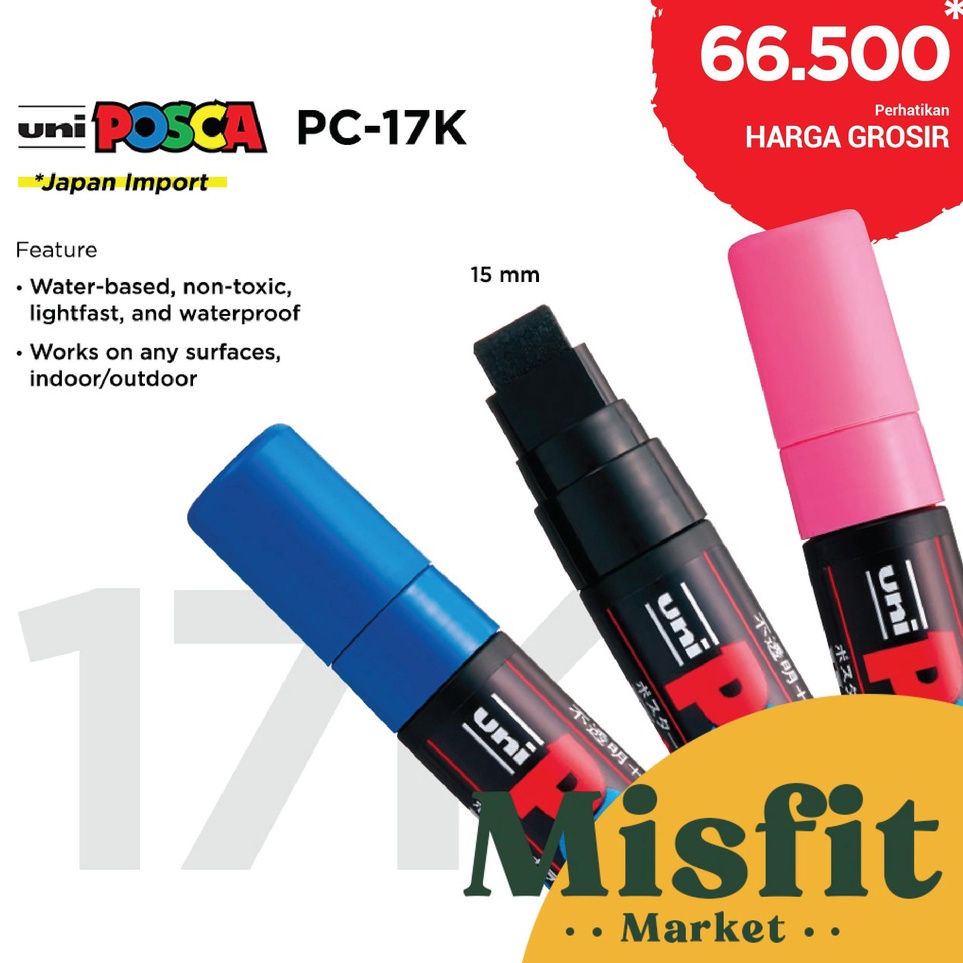 

POSCA PC17K Extra Broad Tip 15mm Paint Marker KODE G1H5
