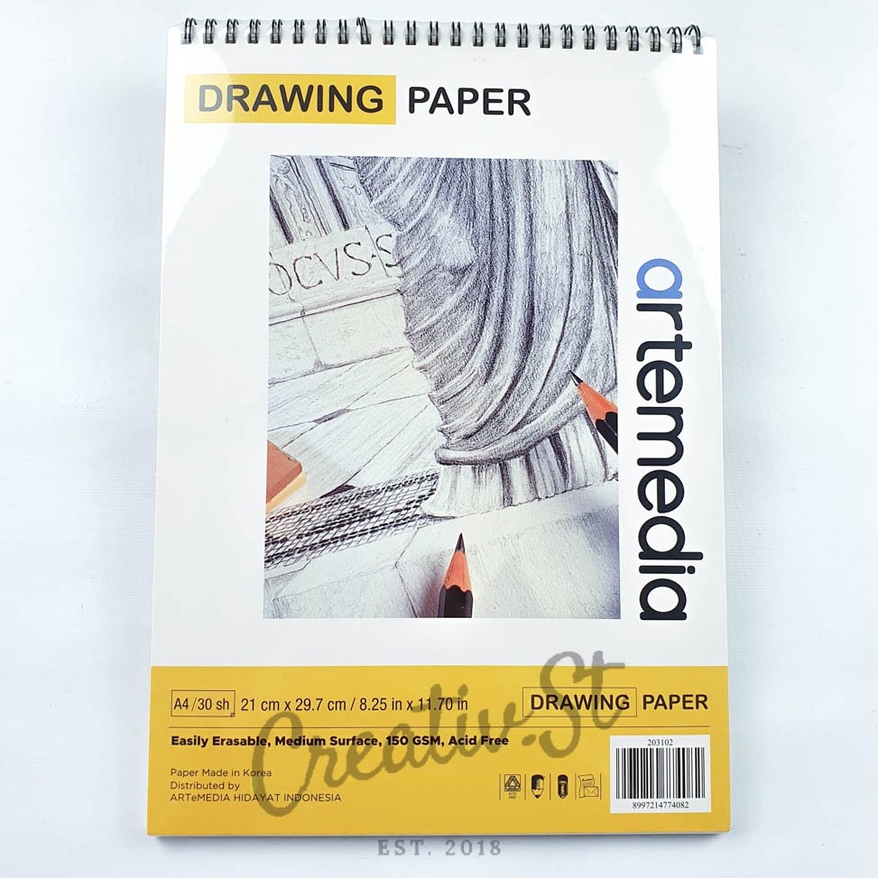 

KODE C7R4 Artemedia Drawing Book Sketch Book A4 3 Sheet Buku Sketsa Gambar Pensil Charcoal Arang 21 cm x 3 Cm