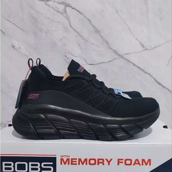 SKECHERS BOBS B FLEX HI WOMEN'S SNEAKERS - BLACK