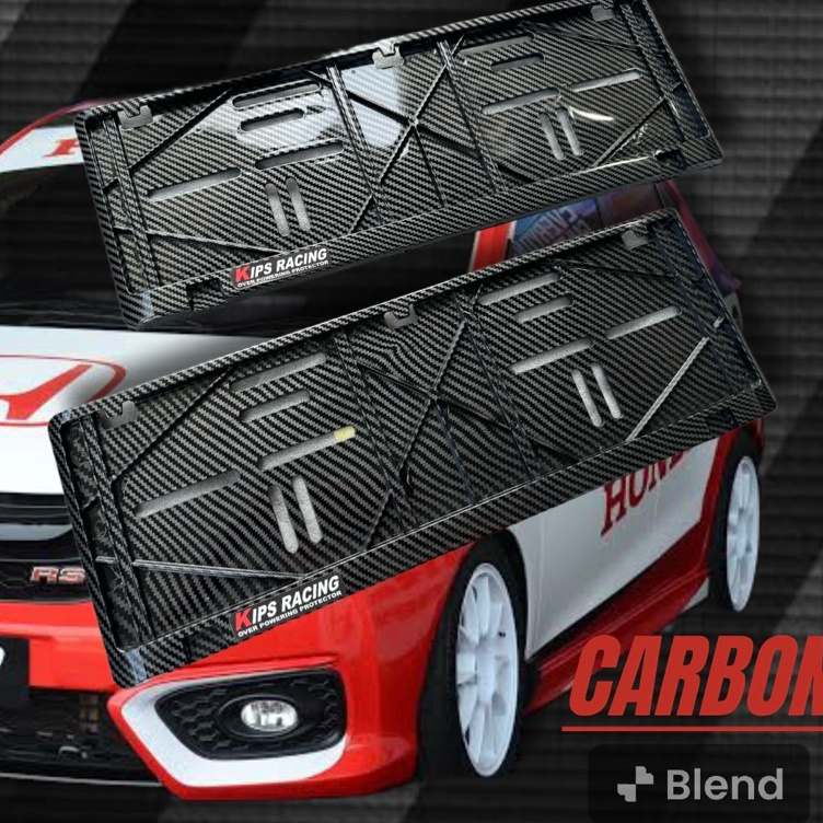 KODE O1E dudukan plat nomor mobil carbon tempat plat nomor mobil carbon cover plat nokor aksesoris p