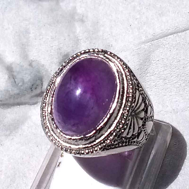 cincin batu akik kecubung batu asli