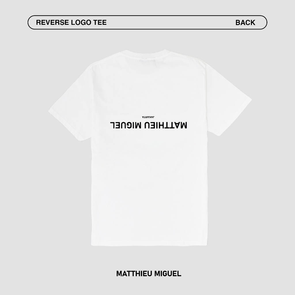 MATTHIEU MIGUEL - REVERSE LOGO TEE - WHITE