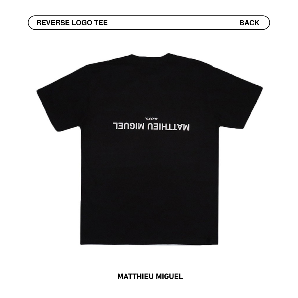 MATTHIEU MIGUEL - REVERSE LOGO TEE - BLACK