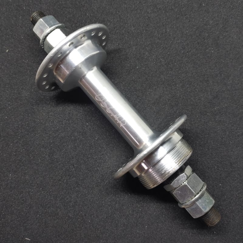 Hub bos tromol sepeda 36 hole ulir drat oscar taiwan belakang silver alloy pelor loncer