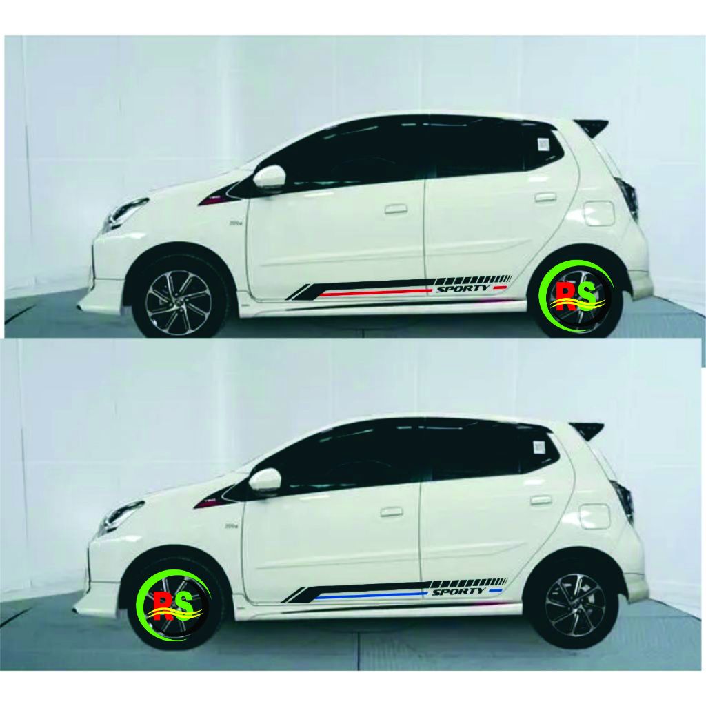Stiker Cutting Mobil Agya Ayla Putih Hitam Lis Variasi Brio Jazz Picanto Datsun Wagon Terbaru cuttin