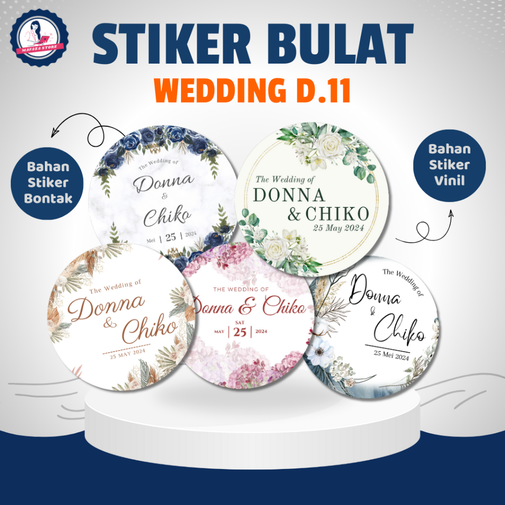 

PART 2 Stiker bulat besar wedding pernikahan / custom lamaran engagement / Bahan Vinil / Custom nama