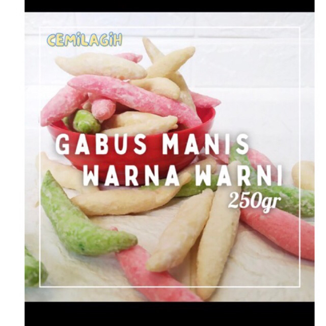 

Kue Gabus Manis warna warni cemilan manis 250gr