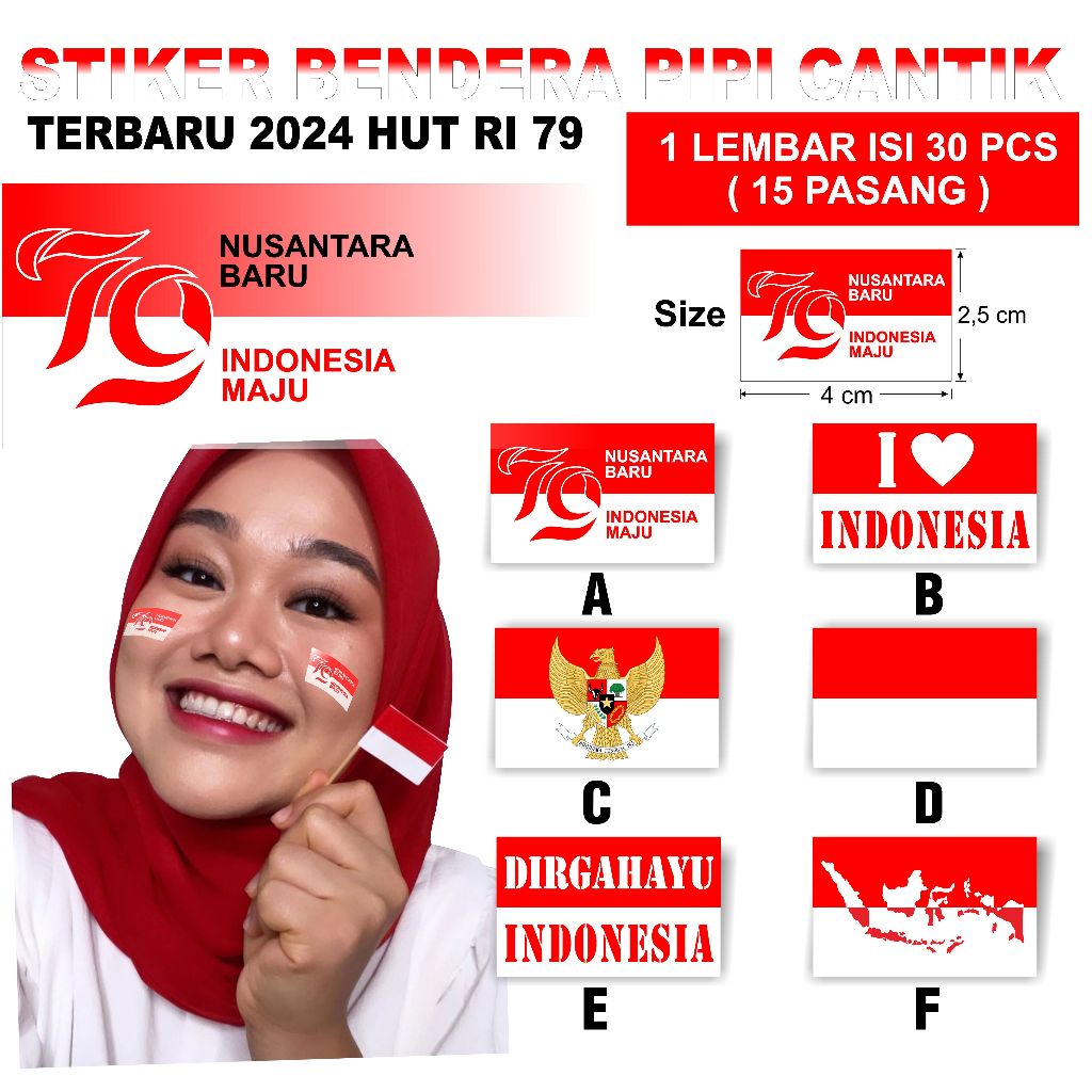 

STIKER STICKER PRES BENDERA PIPI 2024 TERBARU TERMURAH HARGA GROSIR BENDERA INDONESIA 17 AGUSTUS UNTUK PIPI